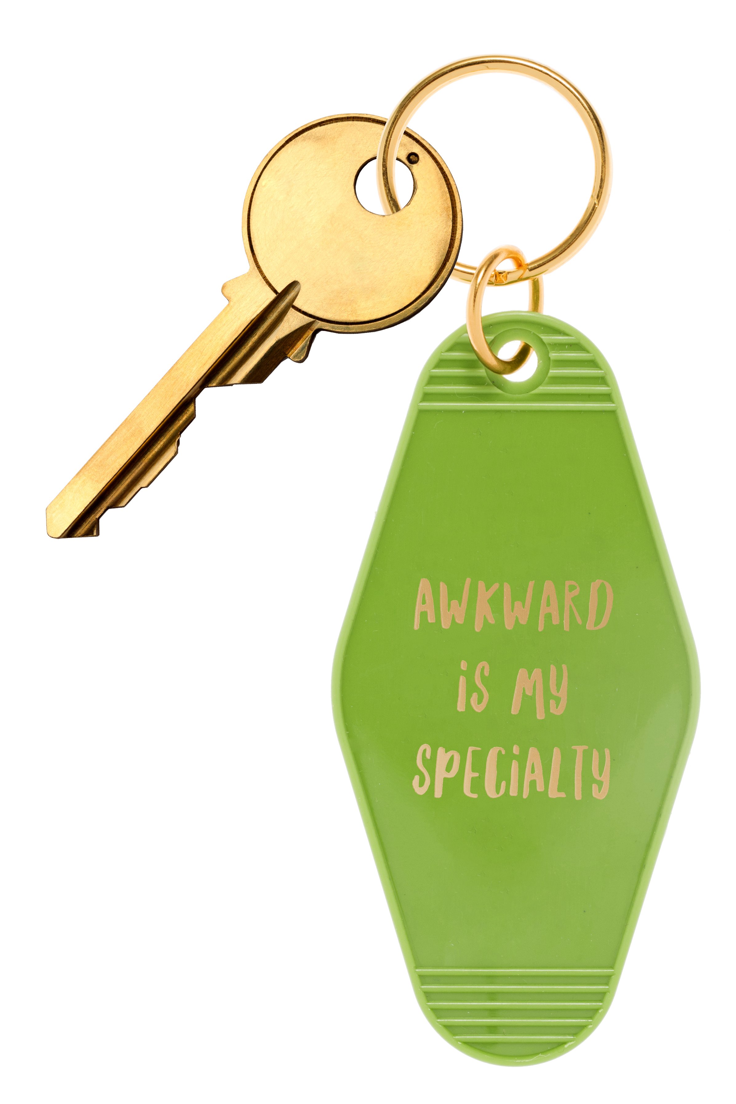 *Retro Motel Style Keychain - "Awkward is my Specialty"
