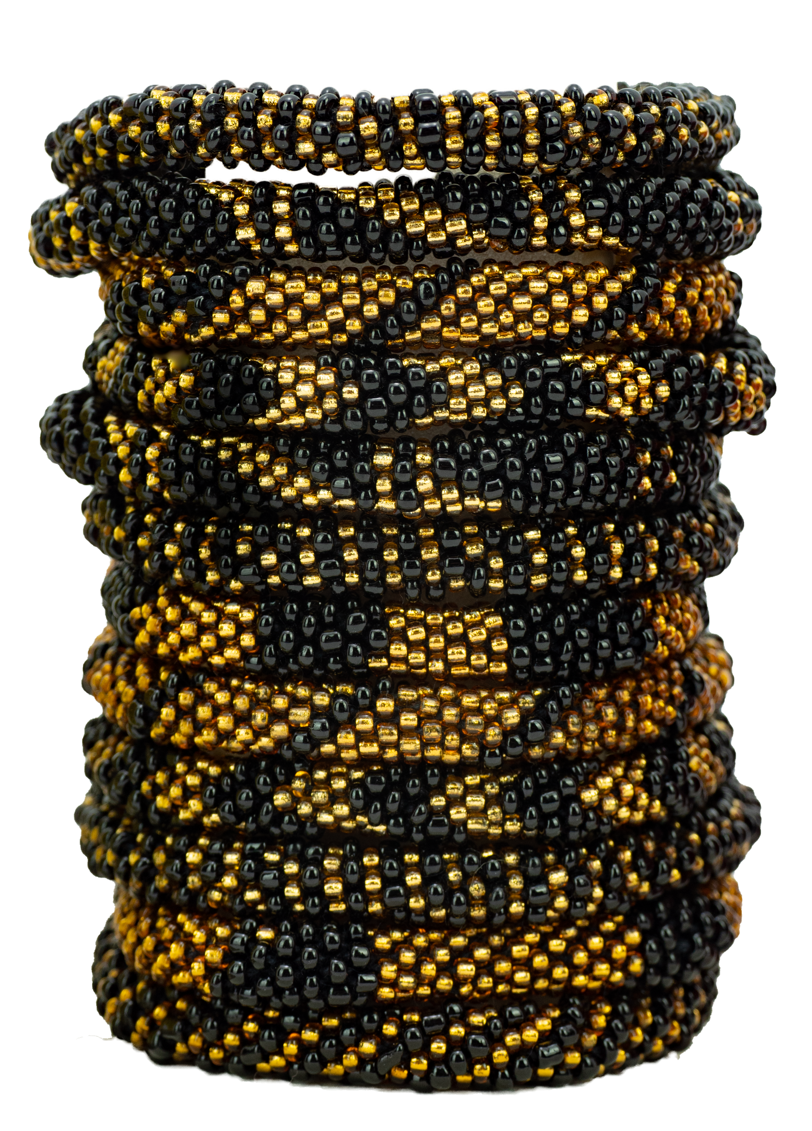 Black & Gold Nepal Bracelet Set