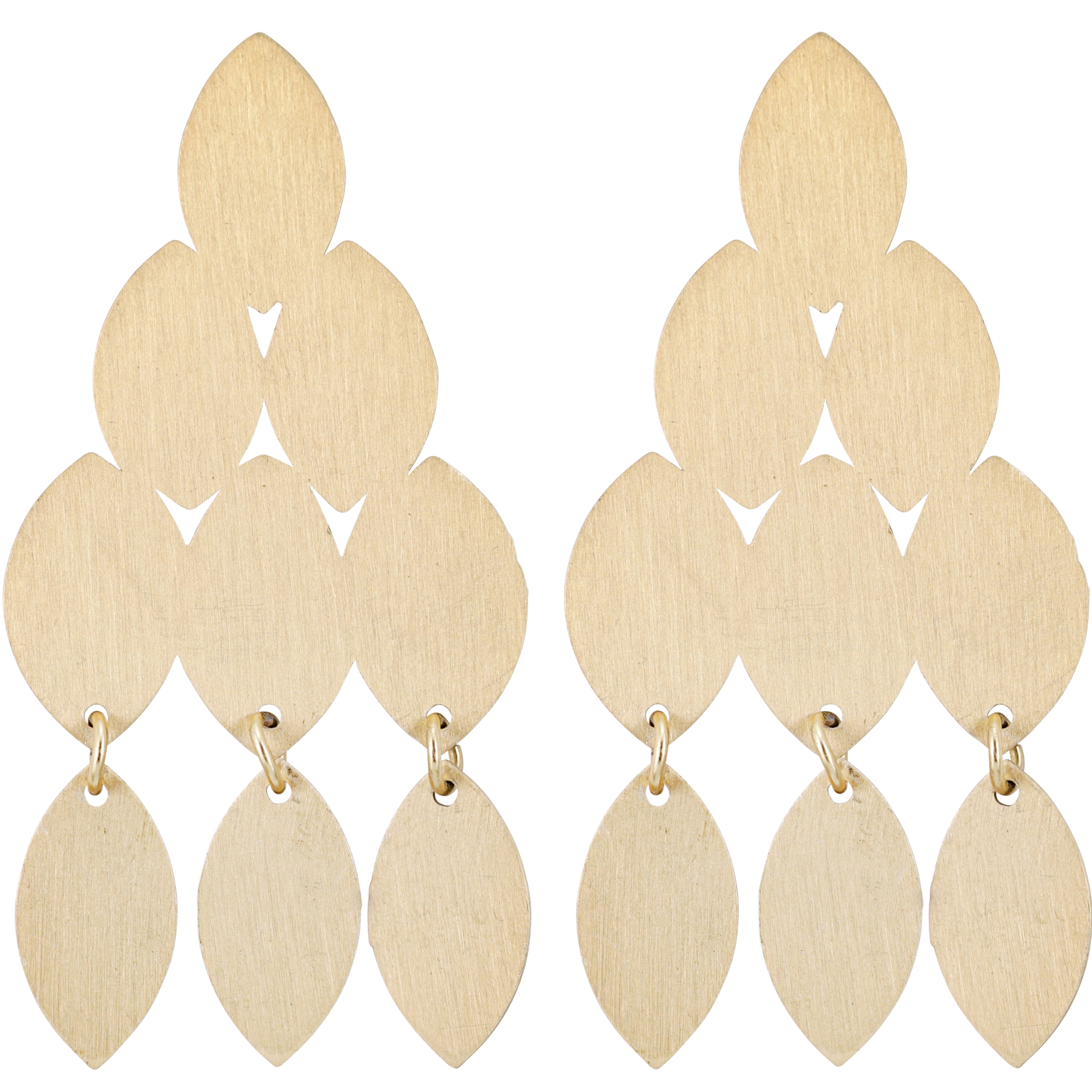 Gold Triangle Of Ovals Earring
