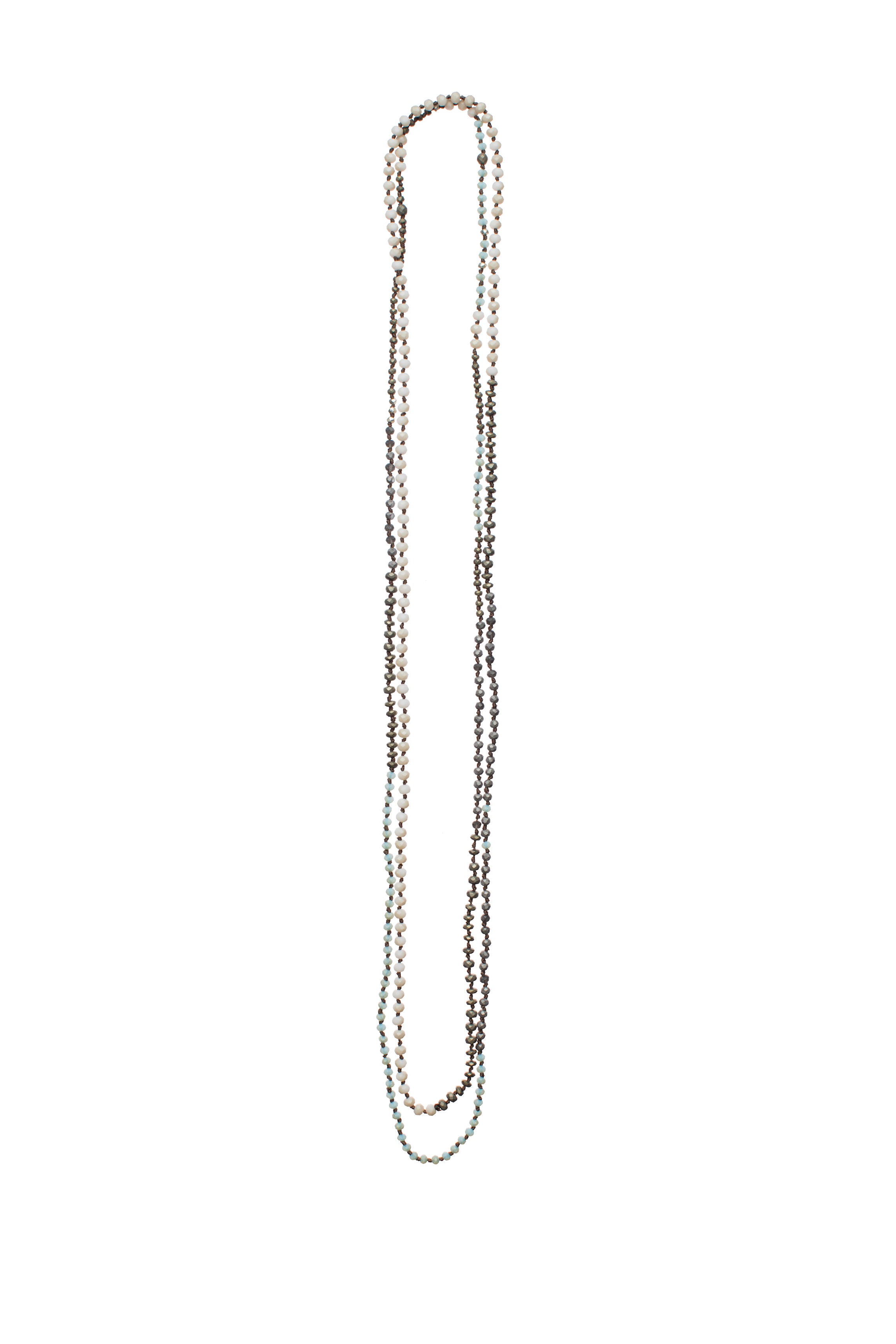 Skinny Matte Crystal Wrap Necklace