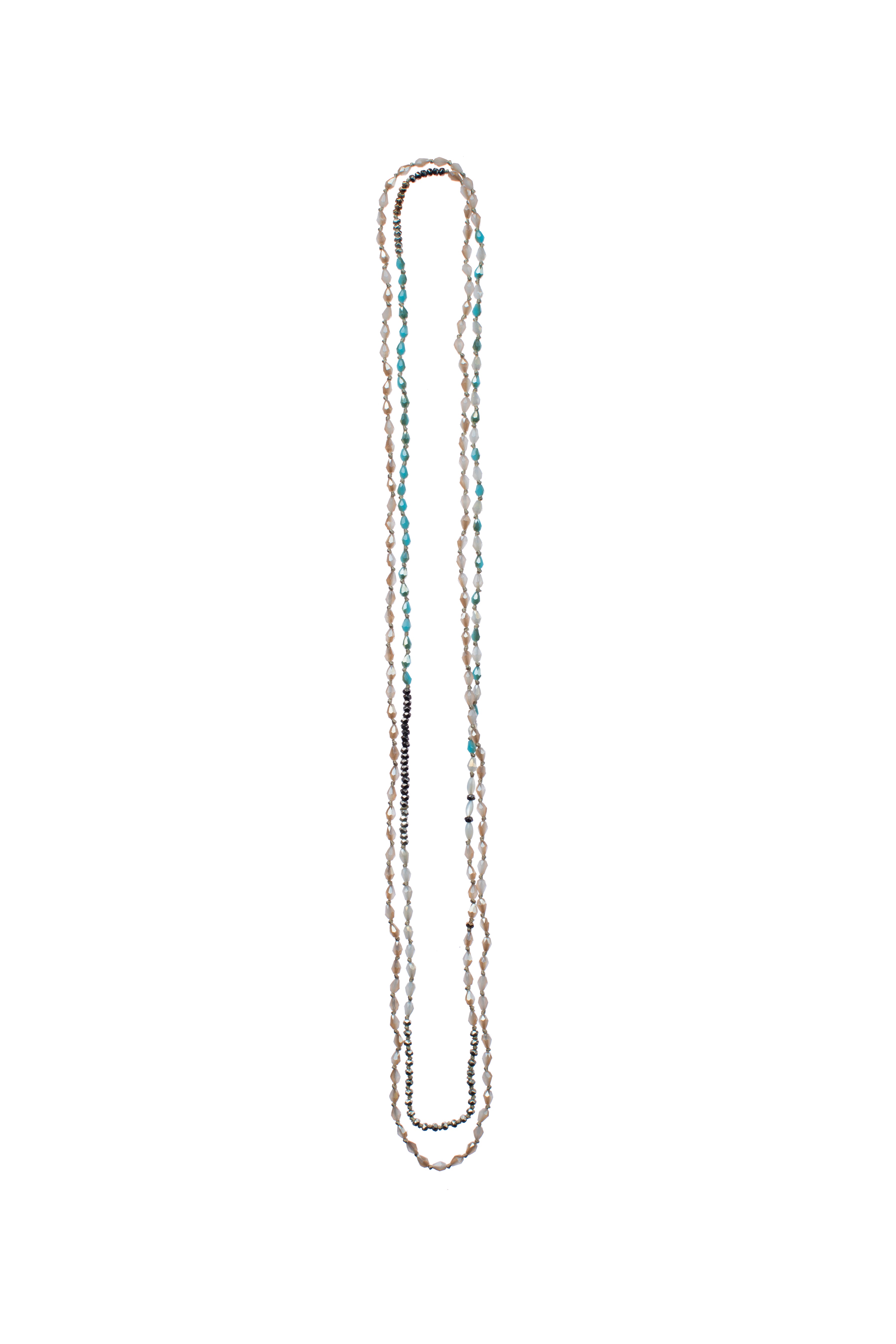 Skinny Matte Crystal Wrap Necklace