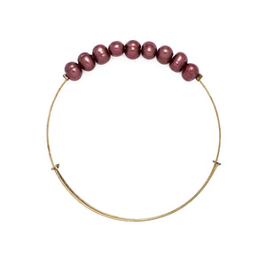 *Freshwater Pearl Wire Bangle