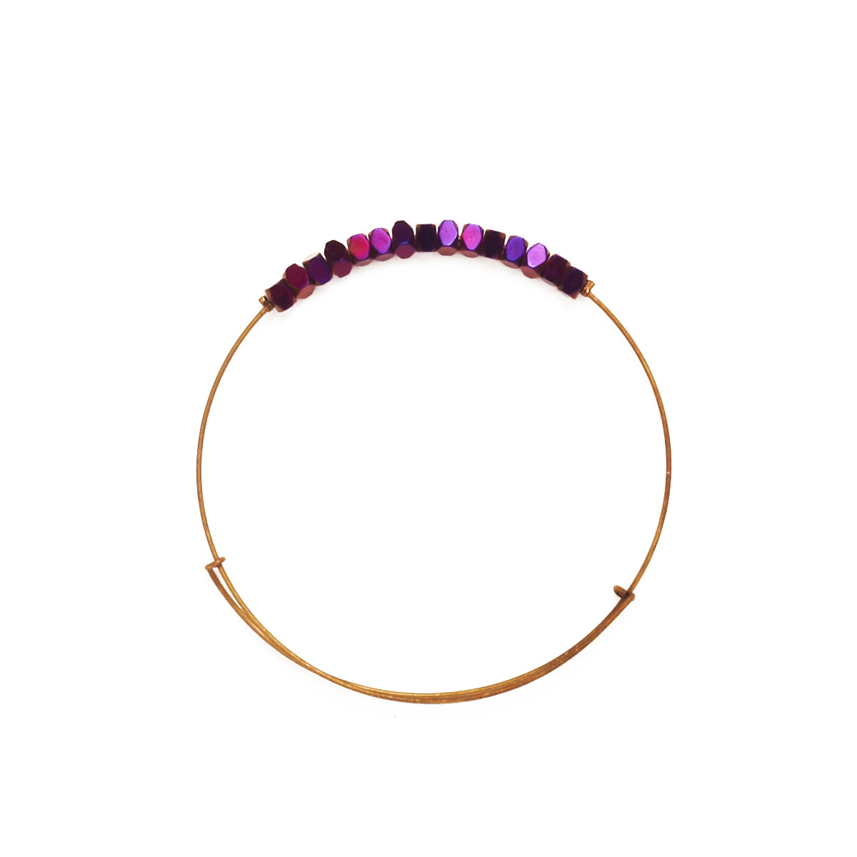 *Purple Metallic Wire Bangle