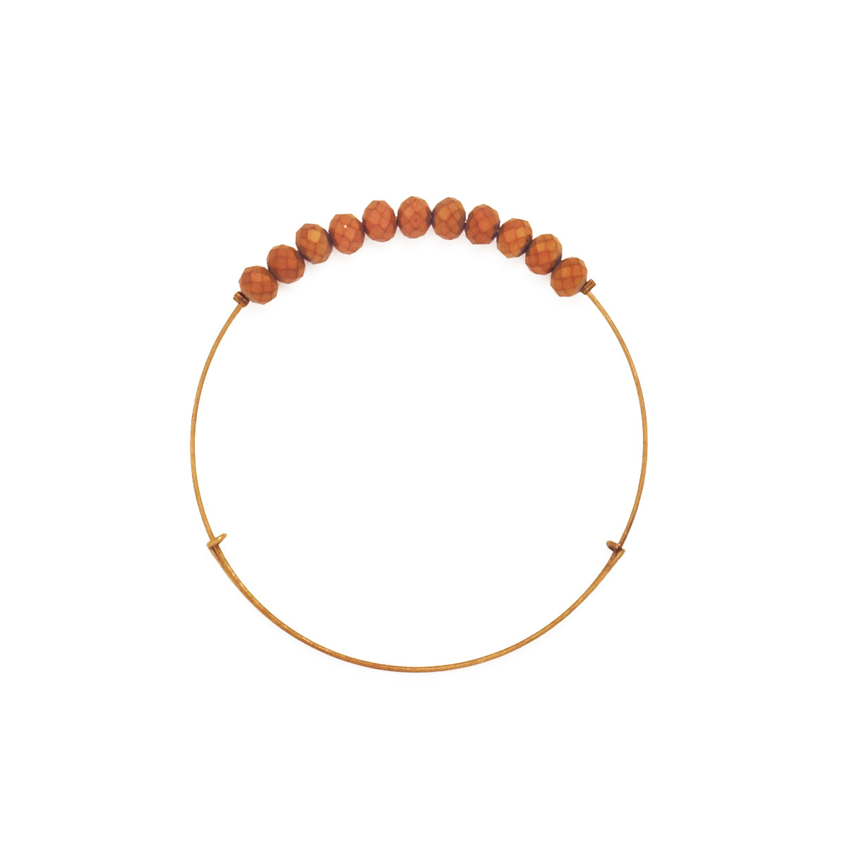 *Gold Matte Crystal Wire Bangle