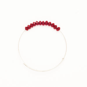 *Red Crystal Wire Bangle