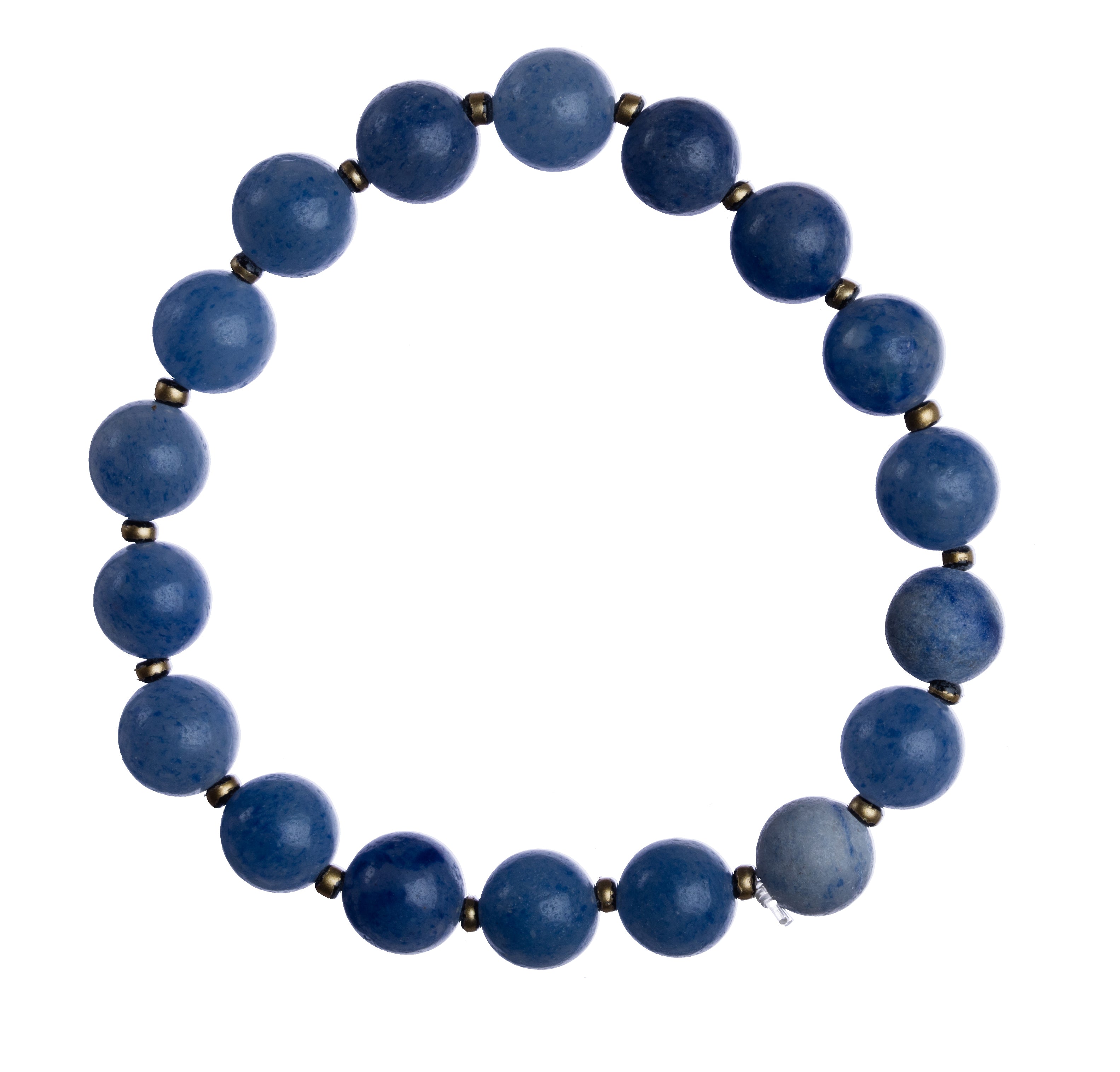 "Blue Aventurine" 8mm Natural Stone Stretchy Bracelet