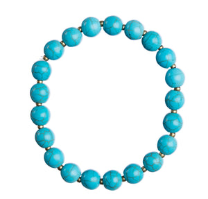 *"Turquoise" 8mm Natural Stone Stretchy Bracelet