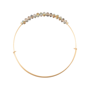 *Matte 2 Tone - Sand/AB Crystal Bangle
