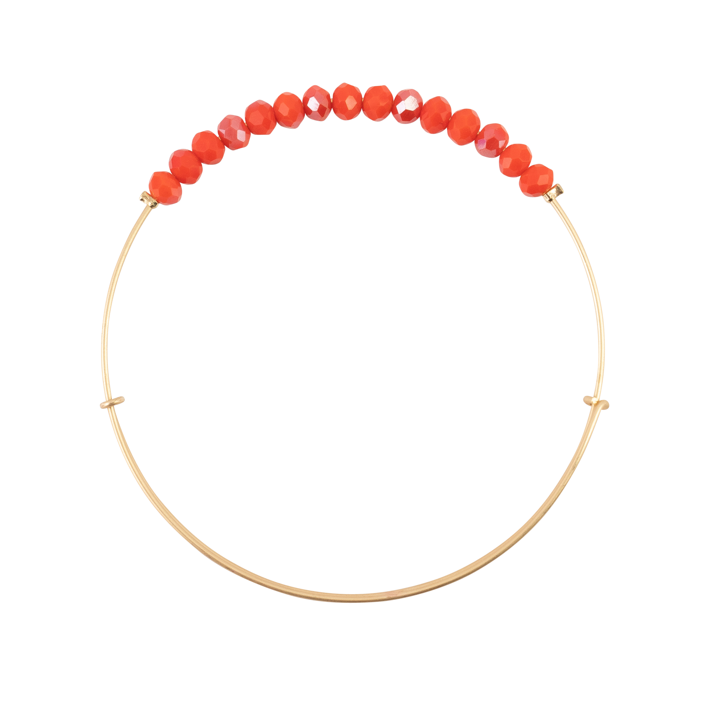 AB Coral/Peach Crystal Bangle