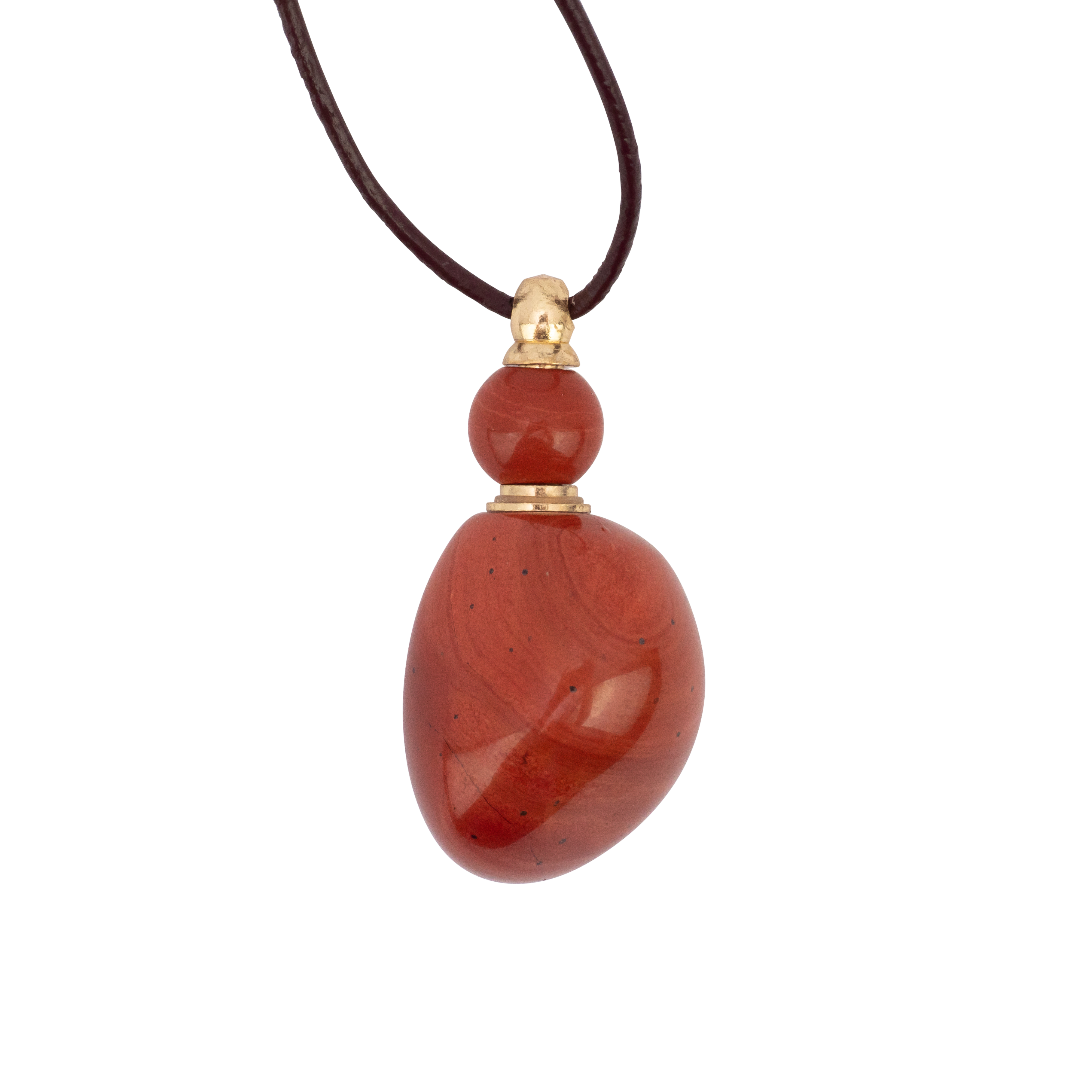 *Zengo Red Jasper Natural Stone Vial Necklace